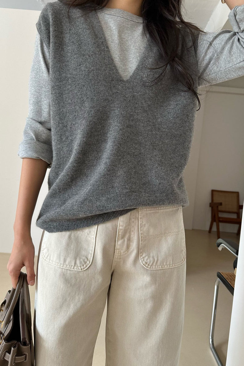 Cashmere V-neck Knit