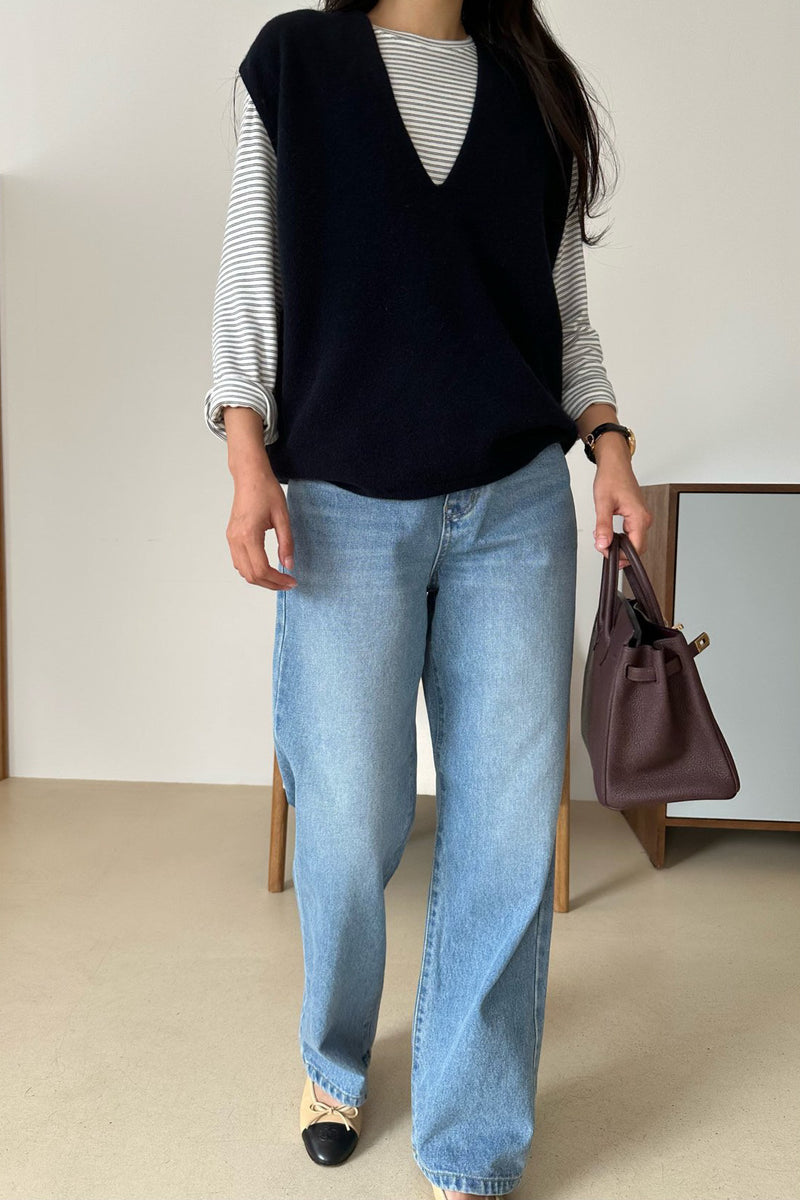 Cashmere V-neck Knit