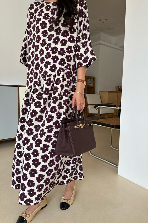 Margaret Flower Dress (belt included)