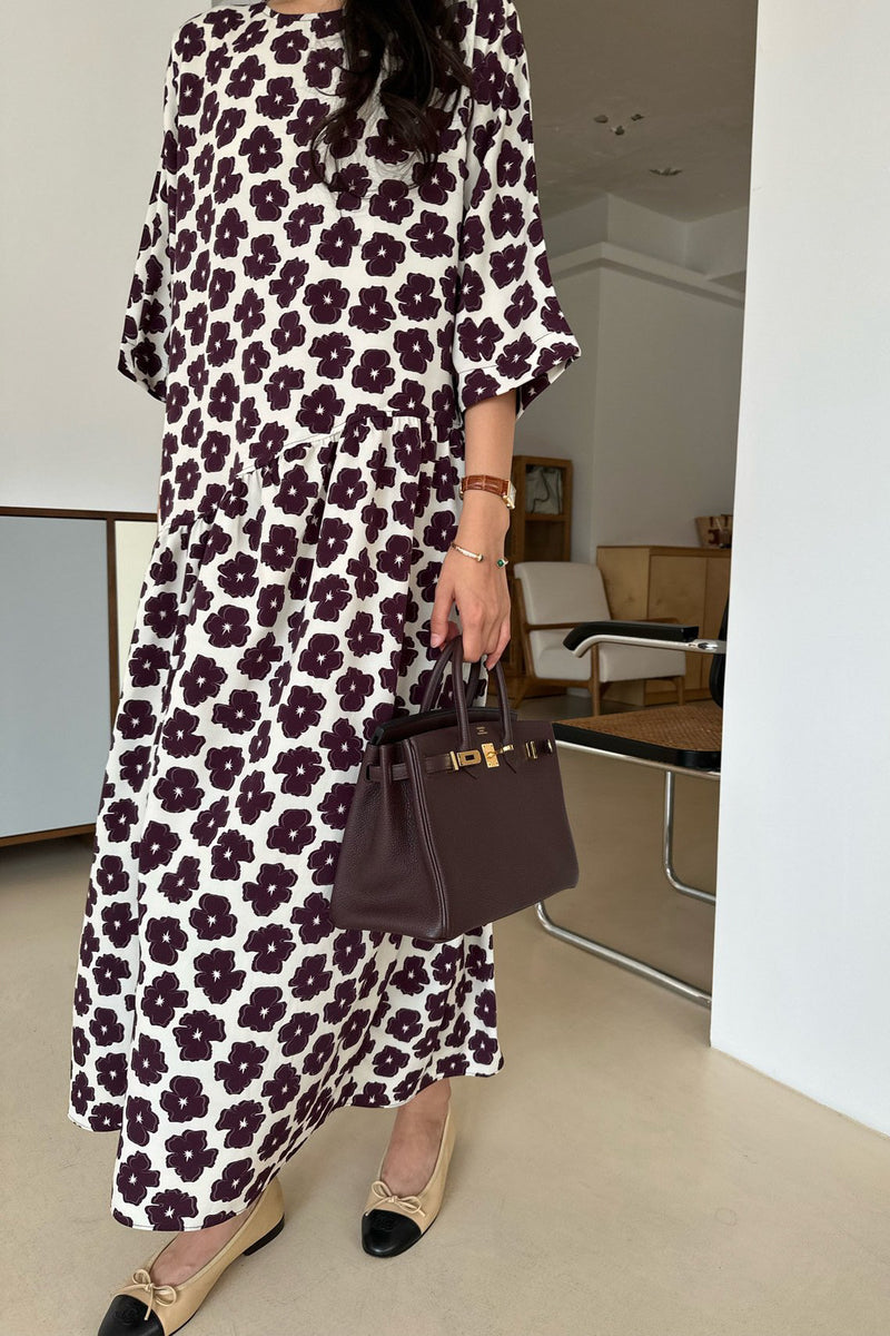 Margaret Flower Dress (belt included)