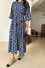 Margaret Flower Dress (belt included)