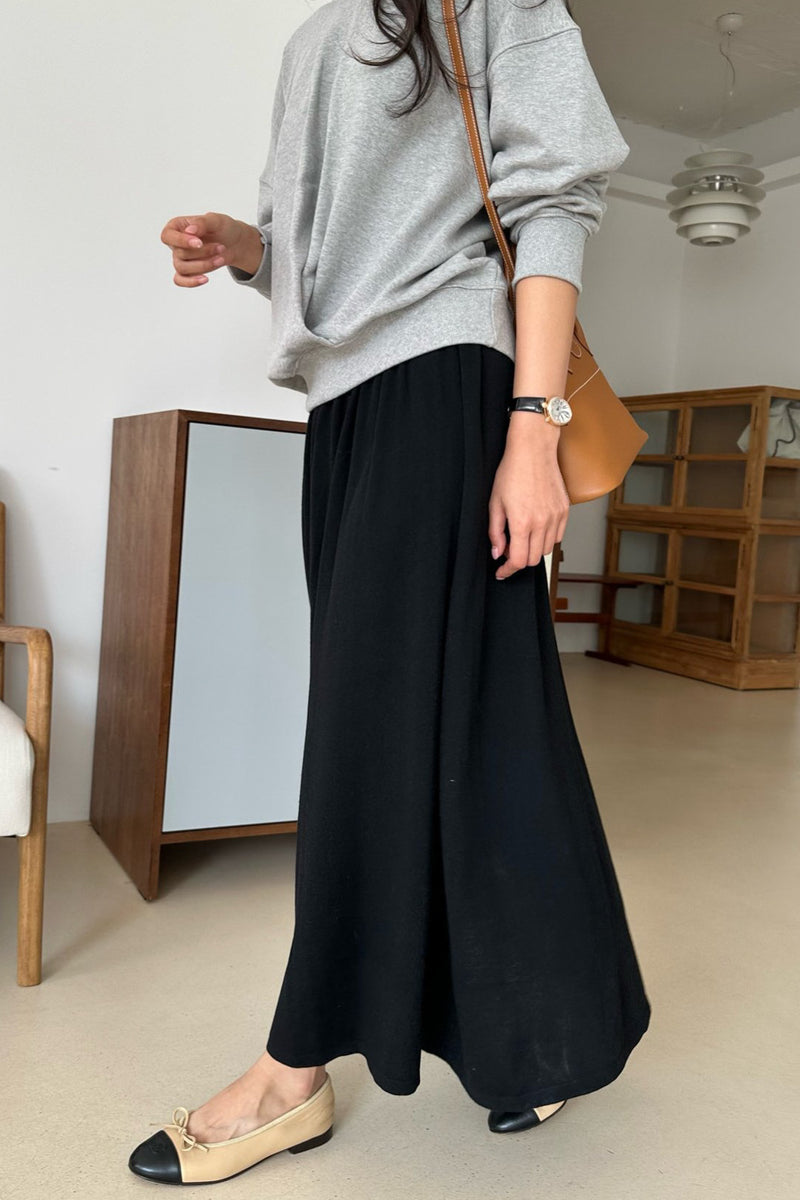 Flowy Knit Maxi Skirt