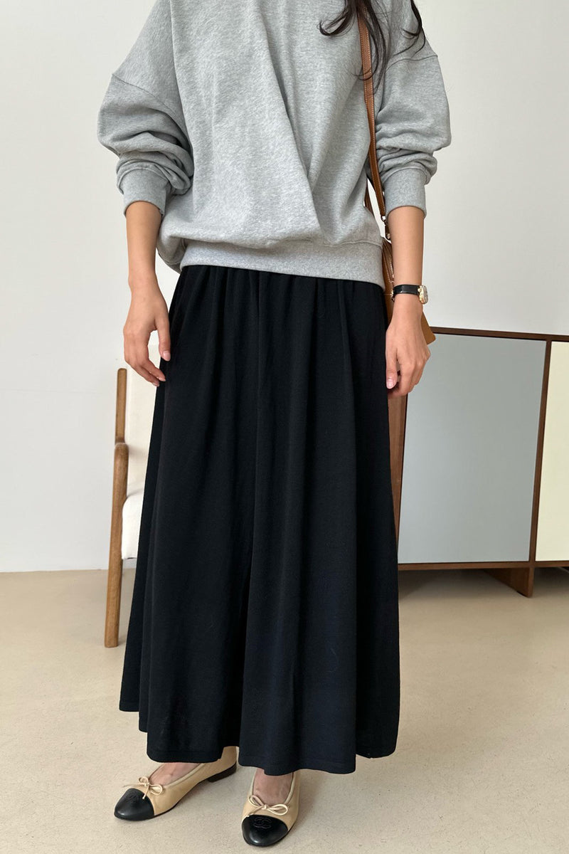 Flowy Knit Maxi Skirt