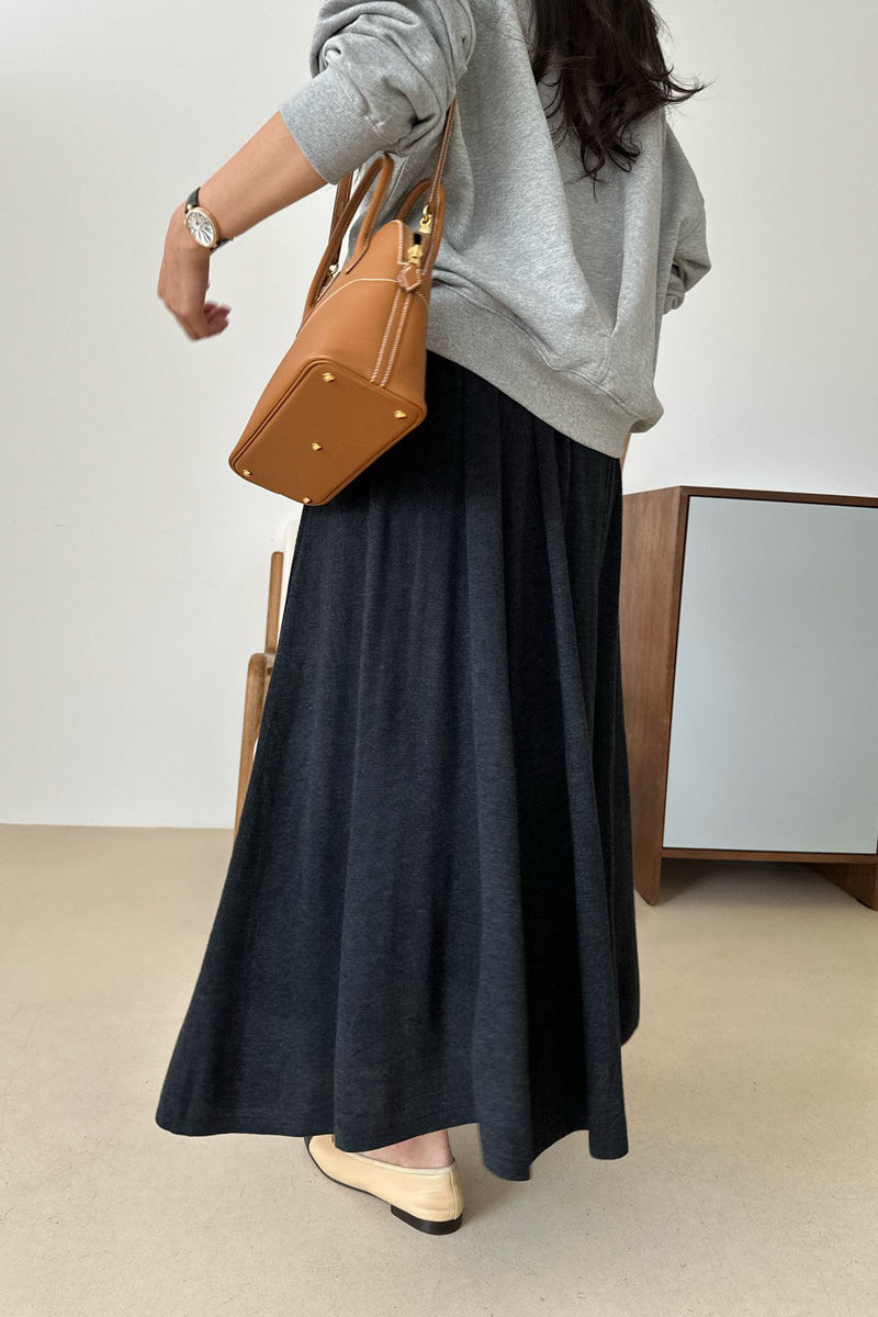 Flowy Knit Maxi Skirt