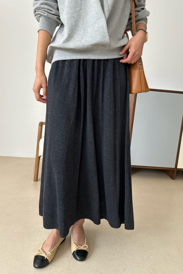 Flowy Knit Maxi Skirt