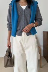 Wool V-neck Cardigan