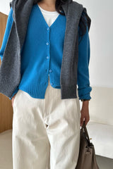 Wool V-neck Cardigan