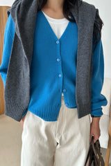 Wool V-neck Cardigan