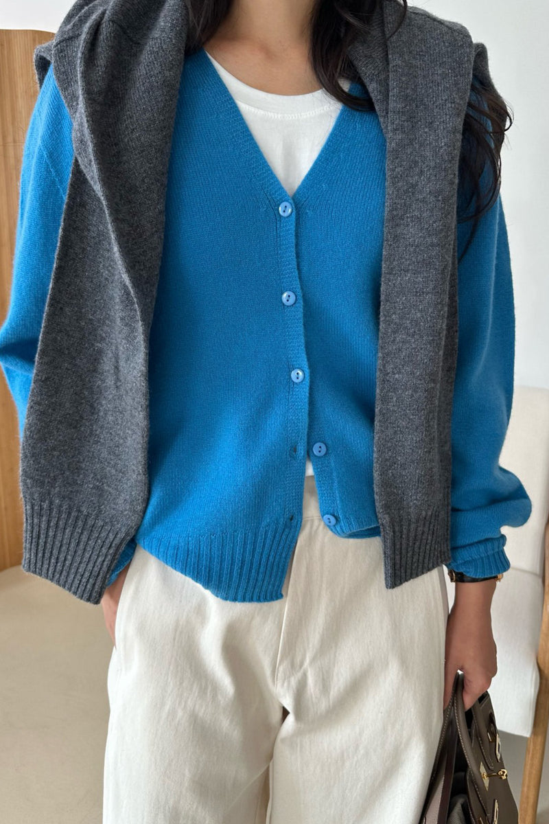 Wool V-neck Cardigan