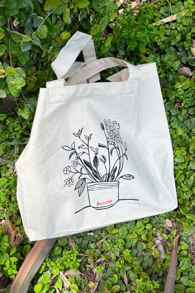 Flower Canvas Tote Bag