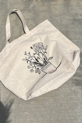 Flower Canvas Tote Bag