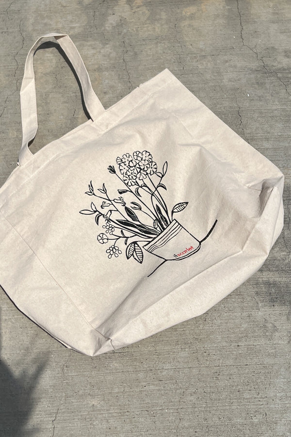 Flower Canvas Tote Bag