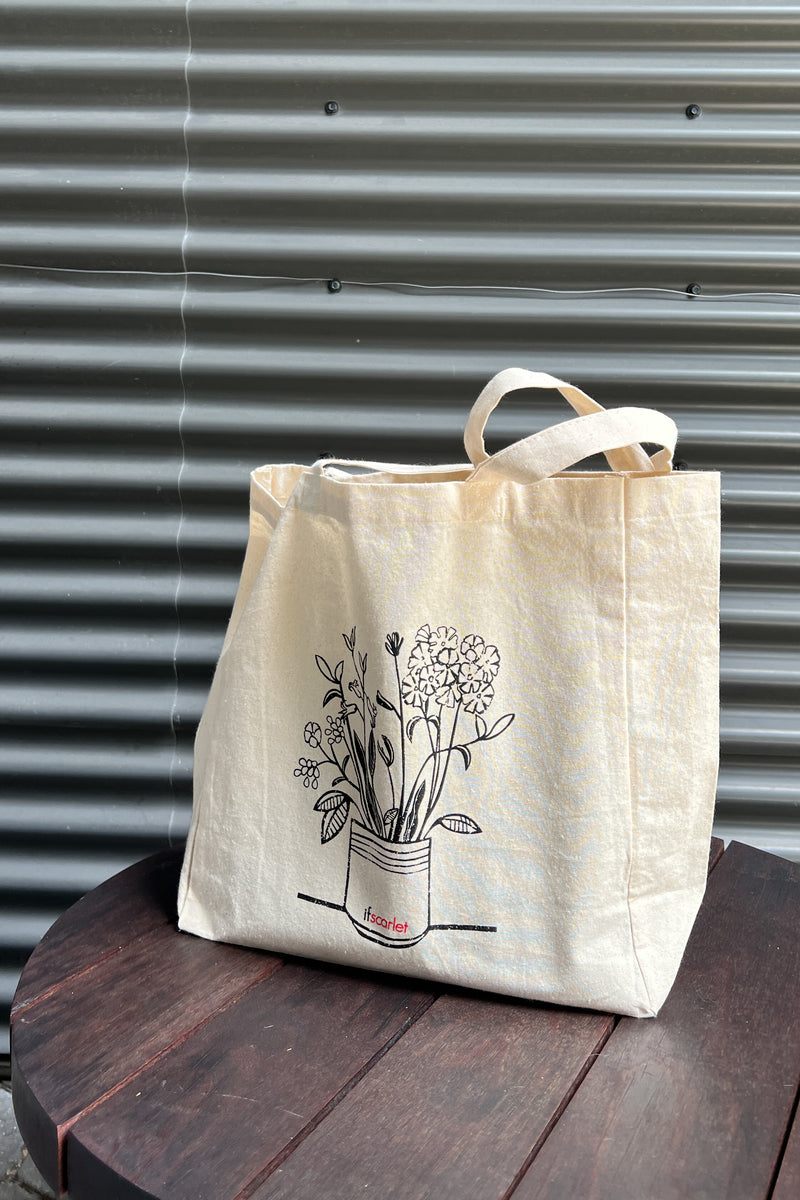 Flower Canvas Tote Bag