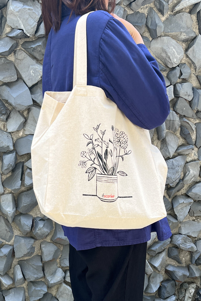 Flower Canvas Tote Bag