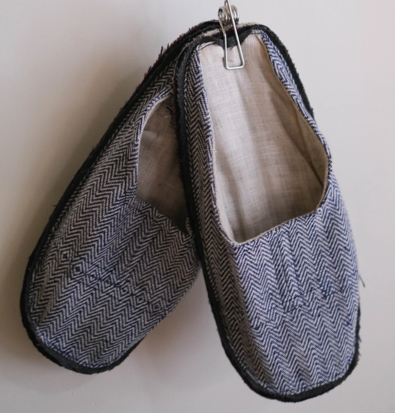 Fog Wool Linen Slippers