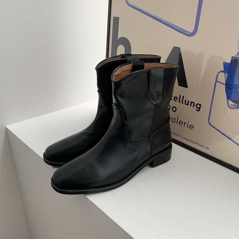 "Rounded Charm" Suede Ankle Boots